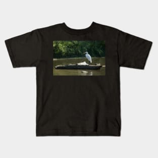 Great White Egret Kids T-Shirt